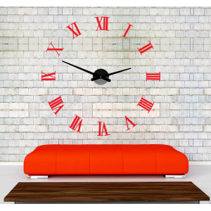 Modern adhesive wall mirror Wall Clock black the end of production - disposed of - is not produced