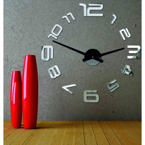Round clock made of wood MDF pink Paris. Fi 34 cm
